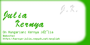 julia kernya business card